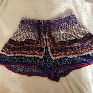 Cute festival shorts. Lightweight flowy